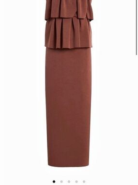 House of Dagmar Sculpted Midi Dress Brown